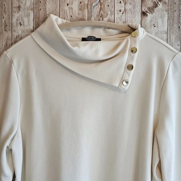 Women's Jones New York Blouse, tunic, S, Off White - Picture 3 of 11
